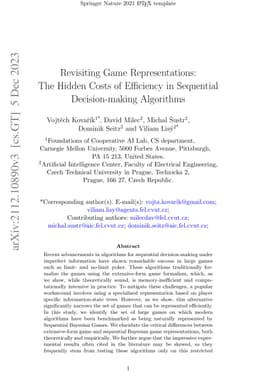 Revisiting Game Representations: The Hidden Costs of Efficiency in
  Sequential Decision-making Algorithms
