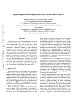 Spatiotemporal Motion Synchronization for Snowboard Big Air