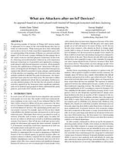 What are Attackers after on IoT Devices? An approach based on a
  multi-phased multi-faceted IoT honeypot ecosystem and data clustering