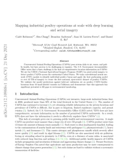 Mapping industrial poultry operations at scale with deep learning and
  aerial imagery