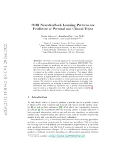 fMRI Neurofeedback Learning Patterns are Predictive of Personal and
  Clinical Traits
