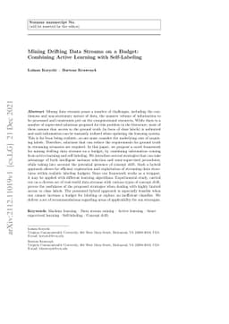 Mining Drifting Data Streams on a Budget: Combining Active Learning with
  Self-Labeling