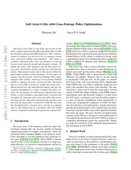 Soft Actor-Critic with Cross-Entropy Policy Optimization