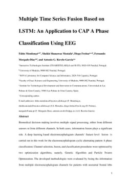 Multiple Time Series Fusion Based on LSTM An Application to CAP A Phase
  Classification Using EEG