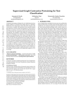 Supervised Graph Contrastive Pretraining for Text Classification