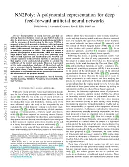 NN2Poly: A polynomial representation for deep feed-forward artificial
  neural networks