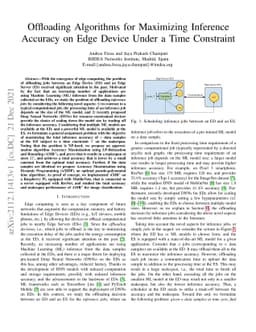 Offloading Algorithms for Maximizing Inference Accuracy on Edge Device
  Under a Time Constraint
