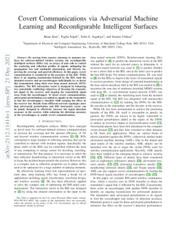 Covert Communications via Adversarial Machine Learning and
  Reconfigurable Intelligent Surfaces