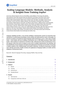 Scaling Language Models: Methods, Analysis & Insights from Training
  Gopher