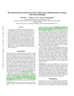 Do Androids Dream of Electric Fences? Safety-Aware Reinforcement
  Learning with Latent Shielding
