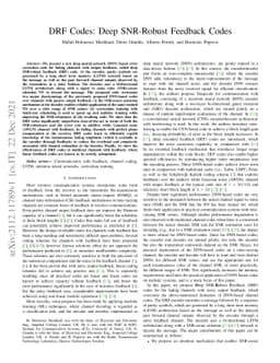 DRF Codes: Deep SNR-Robust Feedback Codes