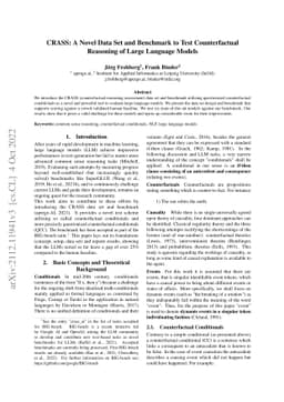 CRASS: A Novel Data Set and Benchmark to Test Counterfactual Reasoning
  of Large Language Models