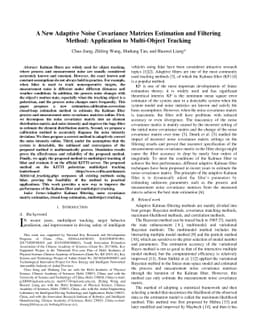 A New Adaptive Noise Covariance Matrices Estimation and Filtering
  Method: Application to Multi-Object Tracking