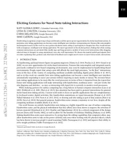 Eliciting Gestures for Novel Note-taking Interactions