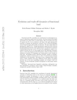 Evolution and trade-off dynamics of functional load