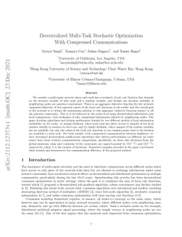 Decentralized Multi-Task Stochastic Optimization With Compressed
  Communications