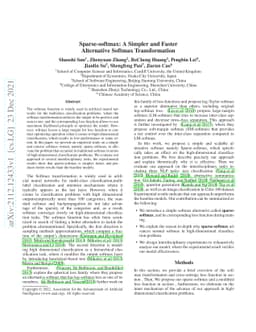 Sparse-softmax: A Simpler and Faster Alternative Softmax Transformation