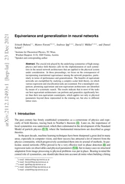 Equivariance and generalization in neural networks