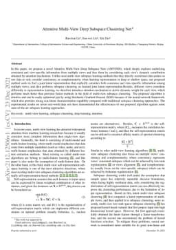 Attentive Multi-View Deep Subspace Clustering Net
