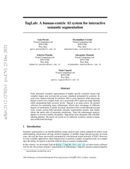 TagLab: A human-centric AI system for interactive semantic segmentation