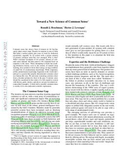 Toward a New Science of Common Sense