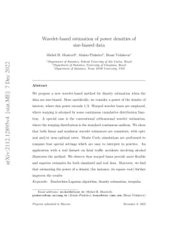 Wavelet-based estimation of power densities of size-biased data