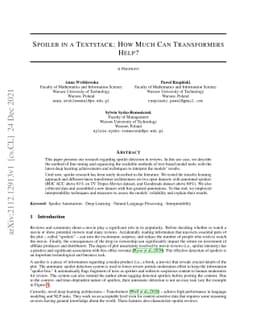 Spoiler in a Textstack: How Much Can Transformers Help?