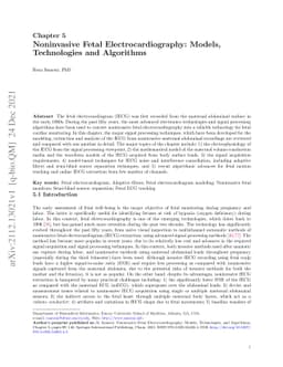 Noninvasive Fetal Electrocardiography: Models, Technologies and
  Algorithms