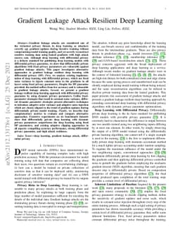 Gradient Leakage Attack Resilient Deep Learning