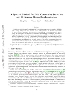 A Spectral Method for Joint Community Detection and Orthogonal Group
  Synchronization