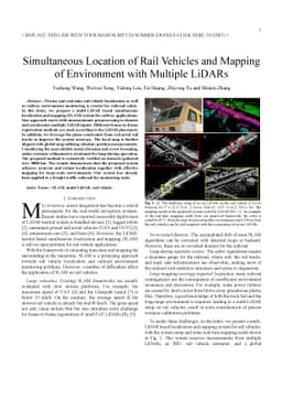 Simultaneous Location of Rail Vehicles and Mapping of Environment with
  Multiple LiDARs