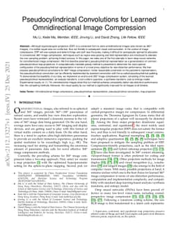 Pseudocylindrical Convolutions for Learned Omnidirectional Image
  Compression