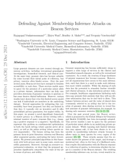 Defending Against Membership Inference Attacks on Beacon Services