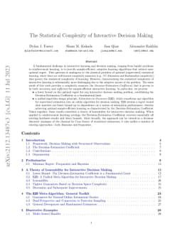 The Statistical Complexity of Interactive Decision Making