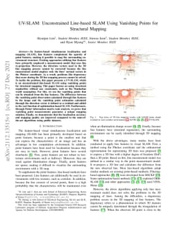 UV-SLAM: Unconstrained Line-based SLAM Using Vanishing Points for
  Structural Mapping