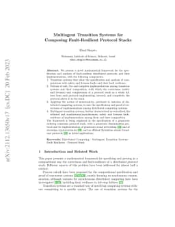 Multiagent Transition Systems for Composing Fault-Resilient Protocol
  Stacks