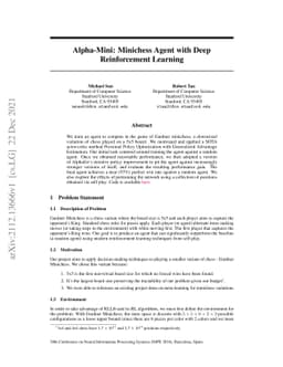 Alpha-Mini: Minichess Agent with Deep Reinforcement Learning