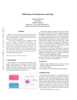 Multi-Image Visual Question Answering