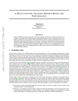 A Multi-channel Training Method Boost the Performance