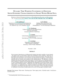 Dynamic Time Warping Clustering to Discover Socio-Economic
  Characteristics in Smart Water Meter Data