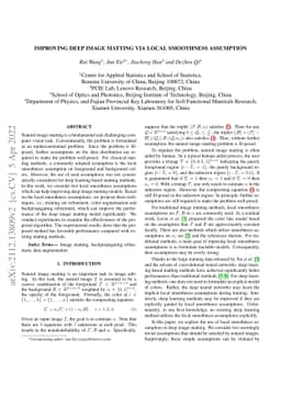 Improving Deep Image Matting via Local Smoothness Assumption