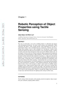 Robotic Perception of Object Properties using Tactile Sensing