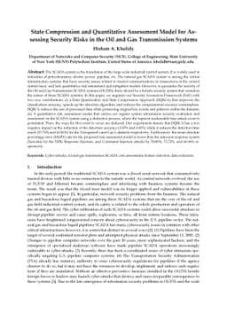 State Compression and Quantitative Assessment Model for Assessing
  Security Risks in the Oil and Gas Transmission Systems