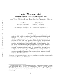 Nested Nonparametric Instrumental Variable Regression
