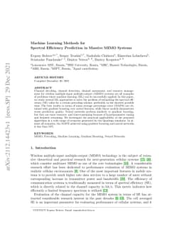Machine Learning Methods for Spectral Efficiency Prediction in Massive
  MIMO Systems