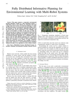 Fully Distributed Informative Planning for Environmental Learning with
  Multi-Robot Systems