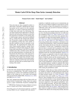 Monte Carlo EM for Deep Time Series Anomaly Detection
