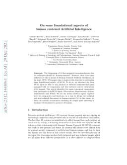 On some Foundational Aspects of Human-Centered Artificial Intelligence