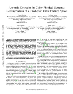 Anomaly Detection in Cyber-Physical Systems: Reconstruction of a
  Prediction Error Feature Space