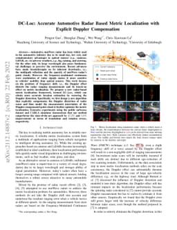 DC-Loc: Accurate Automotive Radar Based Metric Localization with
  Explicit Doppler Compensation